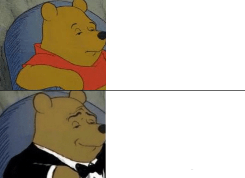 Tuxedo Winnie The Pooh meme about Magic Spoon