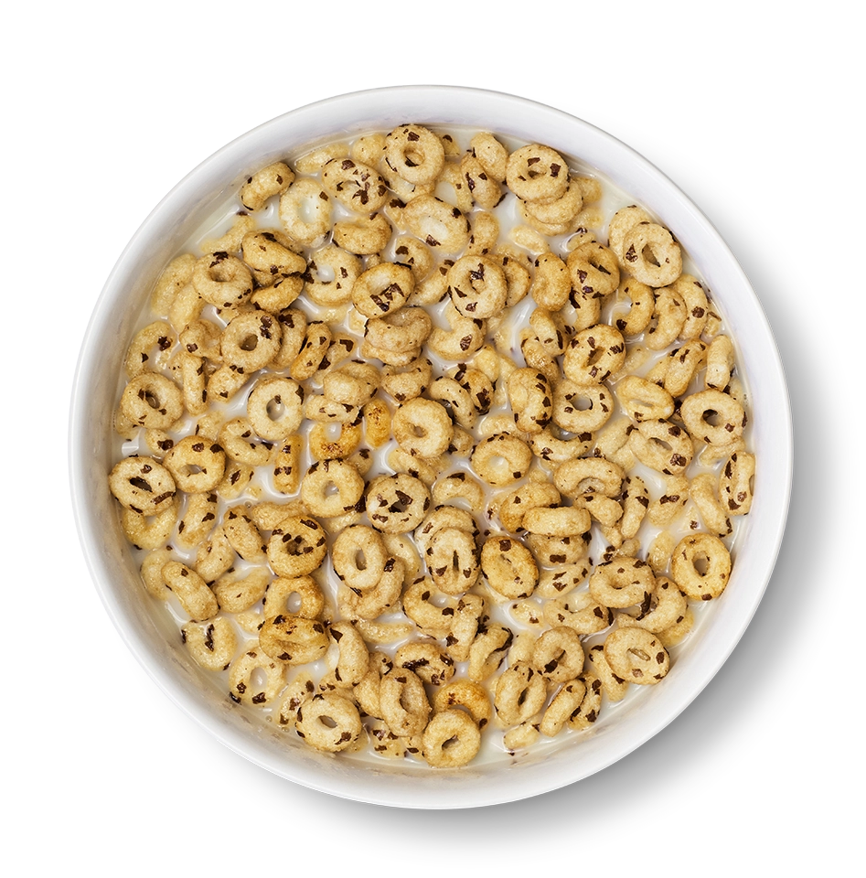 Choc Chip Cookie cereal in a bowl