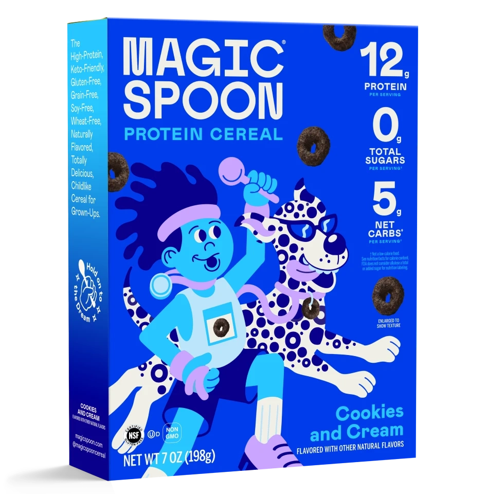 Cookies and Cream Cereal box